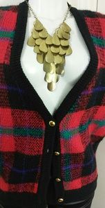 Vintage Plaid Sweater Vest